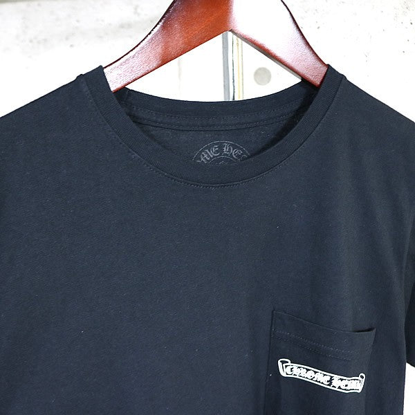 CHROME HEARTS Scroll Label USA Cotton T-Shirt Black Size S
