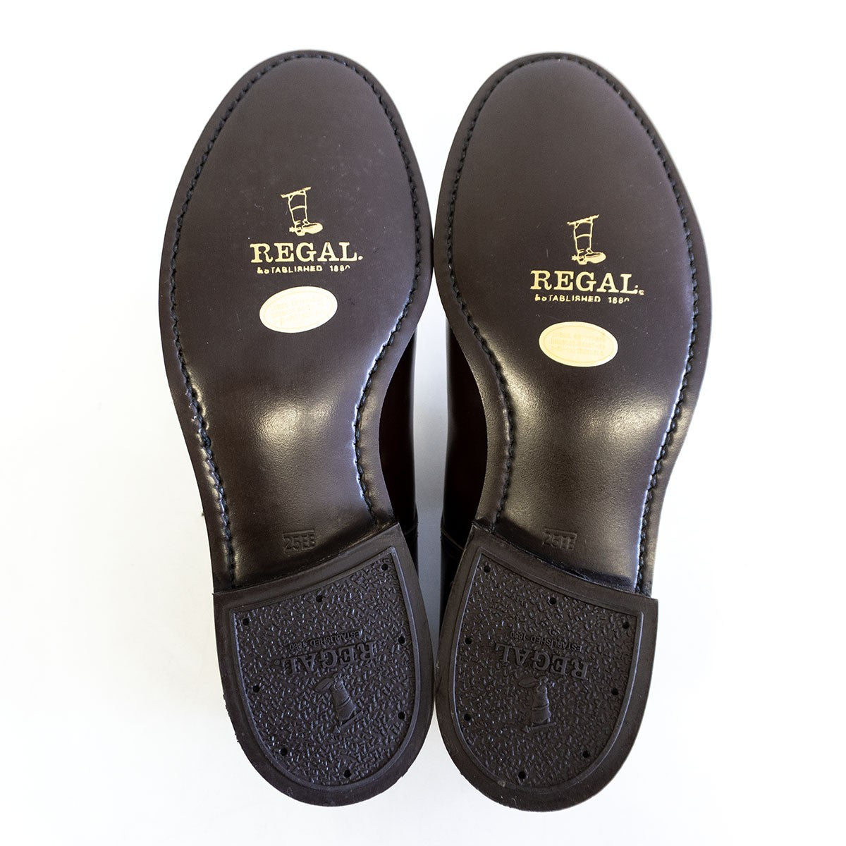 REGAL V-Tip Leather Shoes Brown Size 7