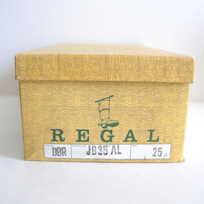 REGAL V-Tip Leather Shoes Brown Size 7
