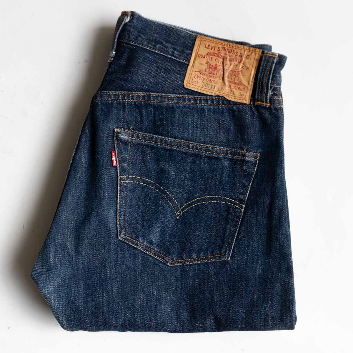 LEVI'S Valencia Made 47501 501XX Big E Denim Size 32×36
