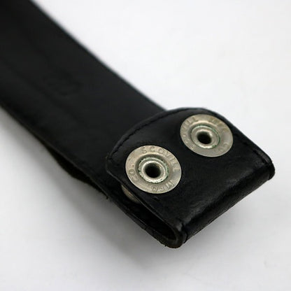 CHROME HEARTS Black Leather SV925 Belt Strap Size 30