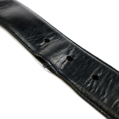 CHROME HEARTS Black Leather SV925 Belt Strap Size 30