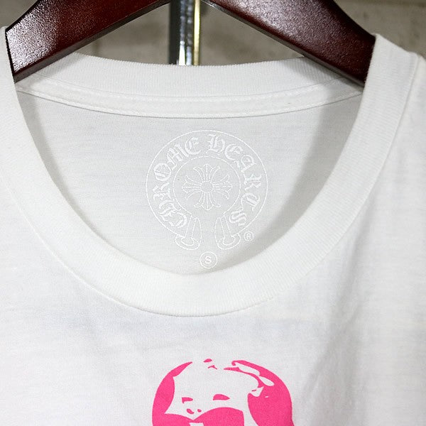 CHROME HEARTS Foti Cotton T-Shirt White/Blue/Pink Size S