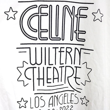 CELINE Logo T-Shirt White Size XXL