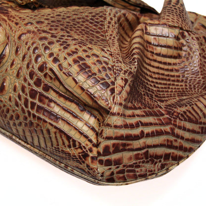 FENDI Spy Bag Real Crocodile Bag Brown
