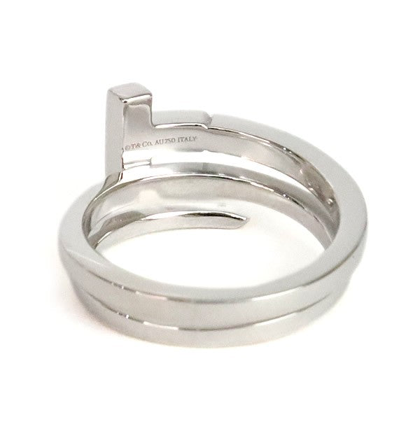 TIFFANY & Co. T K18WG Diamond T Square Wrap Ring Size JP 12