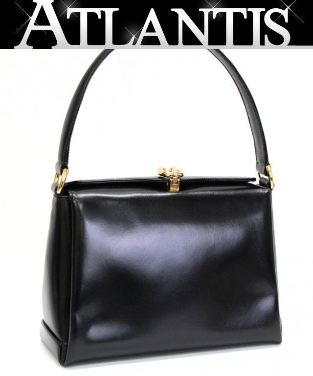 GUCCI Vintage Horseshoe Handbag Black