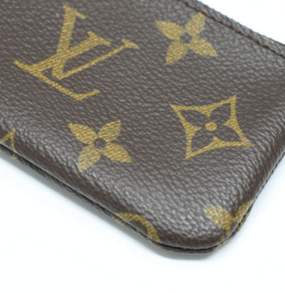 Louis Vuitton Monogram Pochette Clé Key Pouch Brown
