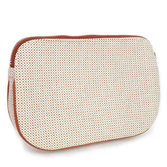 HERMES Echappee Toile H Pouch Cognac