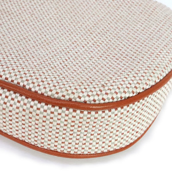 HERMES Echappee Toile H Pouch Cognac