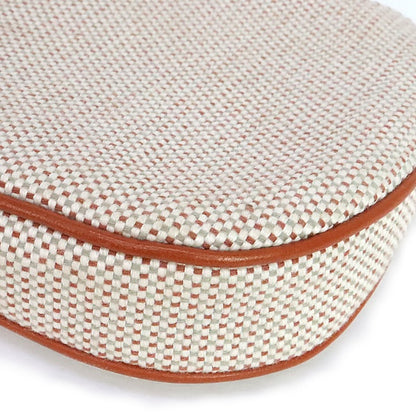 HERMES Echappee Toile H Pouch Cognac
