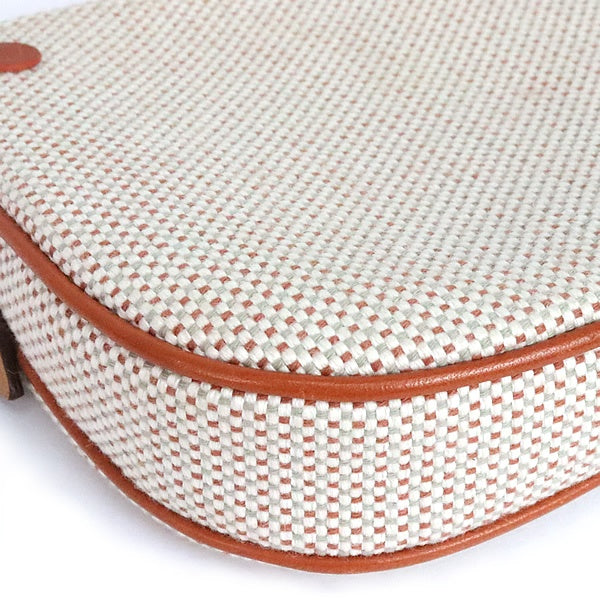 HERMES Echappee Toile H Pouch Cognac