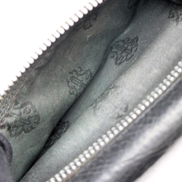 CHROME HEARTS Wave Cross Button Tri-fold Wallet Black