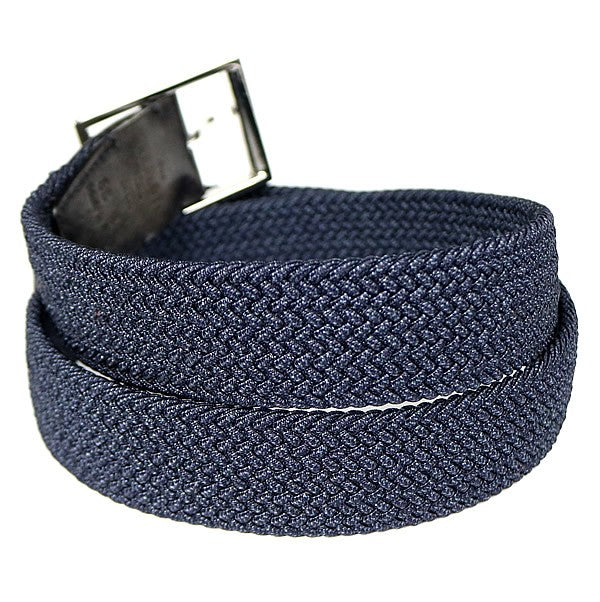 Berluti Classic Tressé Mesh Leather Belt Navy Size 85