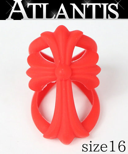 CHROME HEARTS Red Silicon Infinity Ring Size JP 16