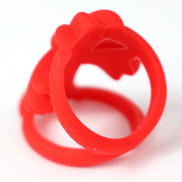 CHROME HEARTS Red Silicon Infinity Ring Size JP 16