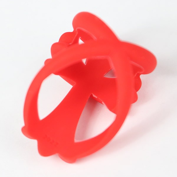 CHROME HEARTS Red Silicon Infinity Ring Size JP 16