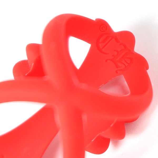 CHROME HEARTS Red Silicon Infinity Ring Size JP 16