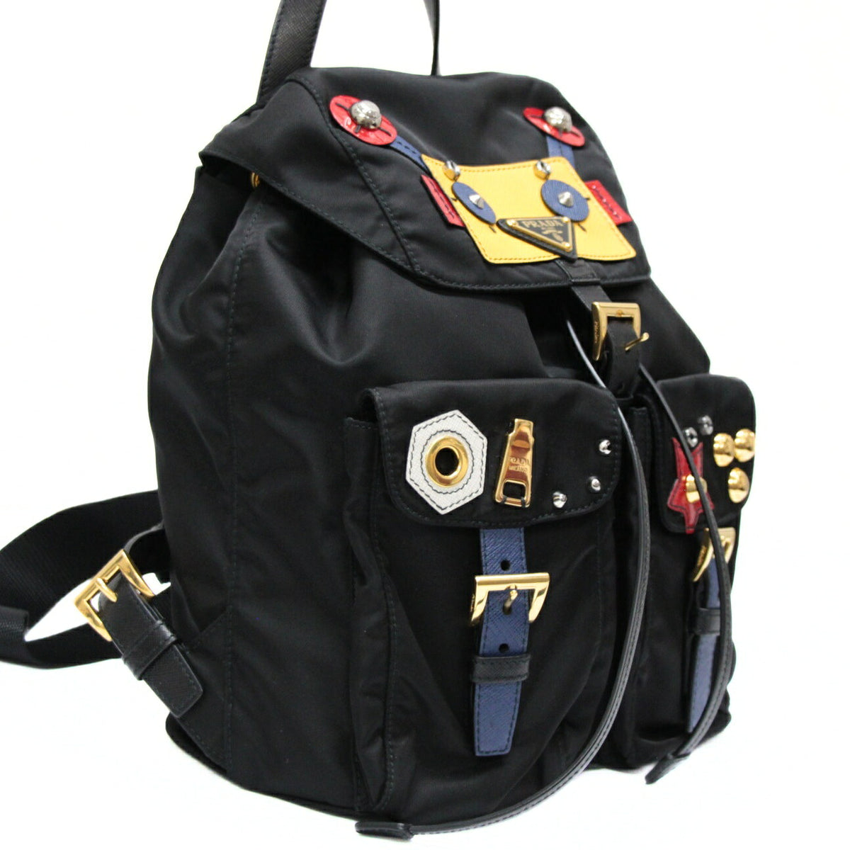 PRADA Robot Triangle Multi-Color Backpack