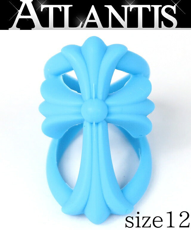 CHROME HEARTS Blue Silicon Infinity Ring Size JP 12