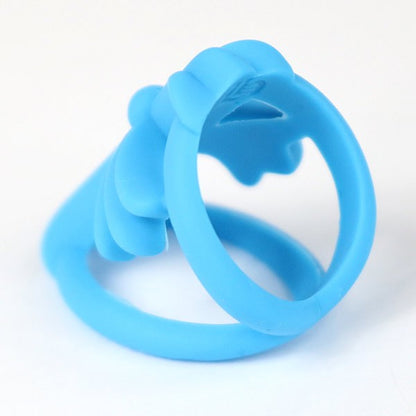 CHROME HEARTS Blue Silicon Infinity Ring Size JP 12
