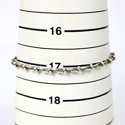TIFFANY&CO. Hardware Microlink Bracelet SV925 Silver