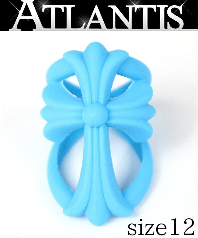 CHROME HEARTS Blue Silicon Infinity Ring Size JP 12
