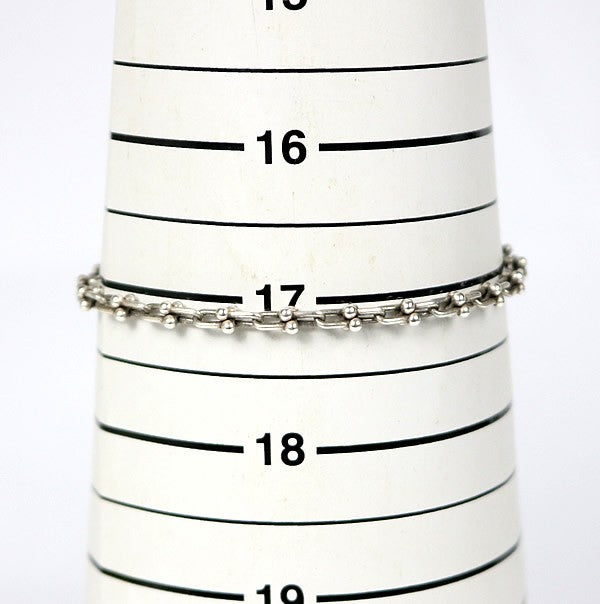 TIFFANY&CO. Hardware Microlink Bracelet SV925 Silver
