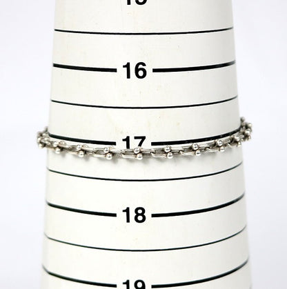 TIFFANY&CO. Hardware Microlink Bracelet SV925 Silver