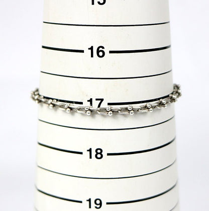 TIFFANY&CO. Hardware Microlink Bracelet SV925 Silver