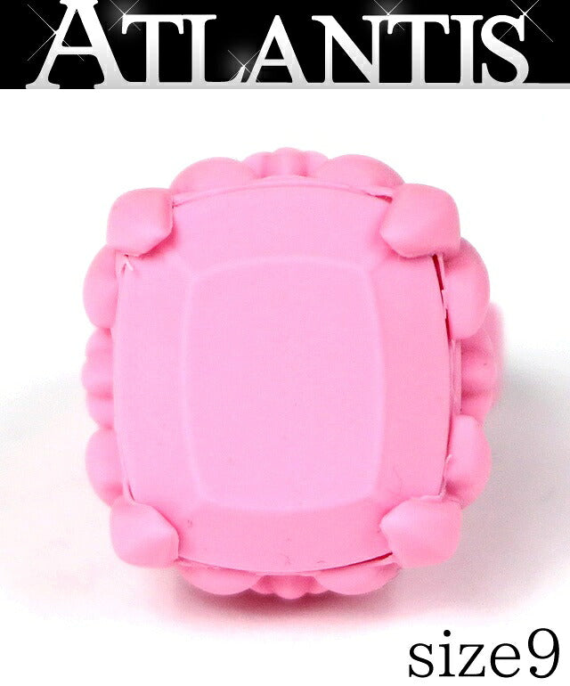 CHROME HEARTS Pink Silicon Cocktail Ring Size JP 9