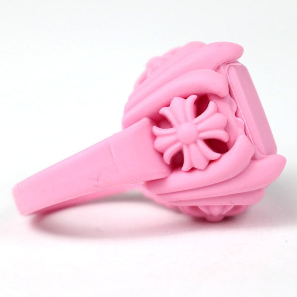 CHROME HEARTS Pink Silicon Cocktail Ring Size JP 9