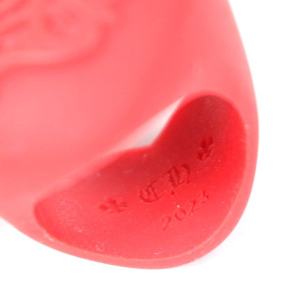 CHROME HEARTS Red Silicon Heart Ring Size JP 12