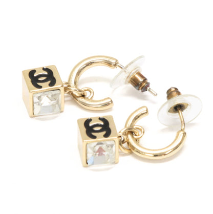 CHANEL Coco Mark Cube Swing Gold A23C Earrings