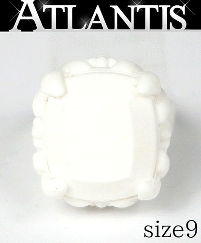 CHROME HEARTS White Silicon Cocktail Ring Size JP 9