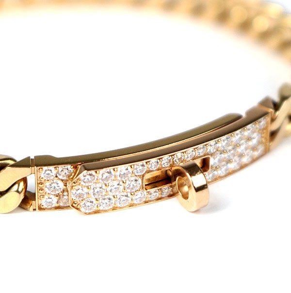HERMES Kelly Gourmet Pave Diamond 750PG Pink Gold Size XL