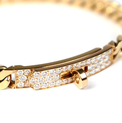 HERMES Kelly Gourmet Pave Diamond 750PG Pink Gold Size XL