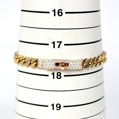 HERMES Kelly Gourmet Pave Diamond 750PG Pink Gold Size XL