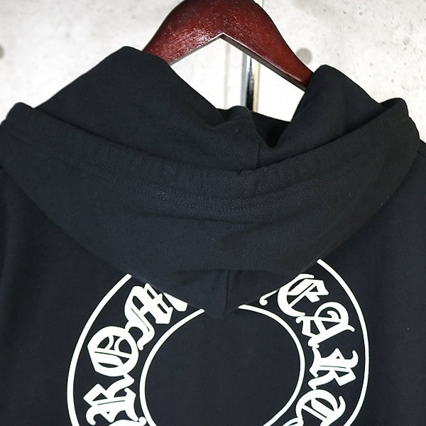 CHROME HEARTS Floral Cross Horseshoe Hoodie Black Size XL