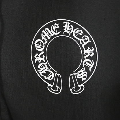 CHROME HEARTS Floral Cross Horseshoe Hoodie Black Size XL