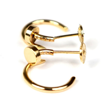 CARTIER Juste un Clou Nail Motif K18 Gold Earrings