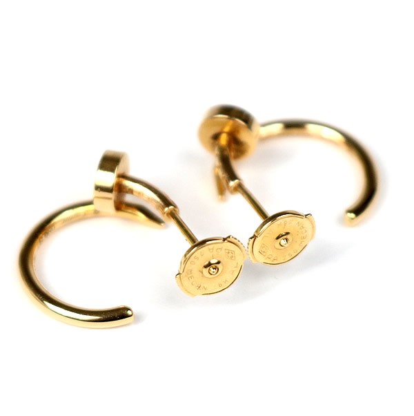CARTIER Juste un Clou Nail Motif K18 Gold Earrings