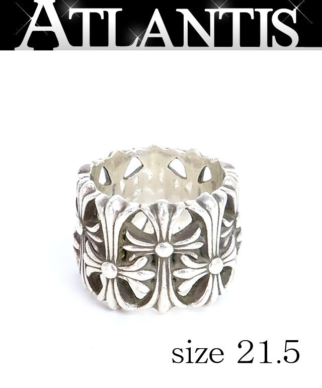 CHROME HEARTS Cemetery Cross Ring Silver 925 Size JP 21