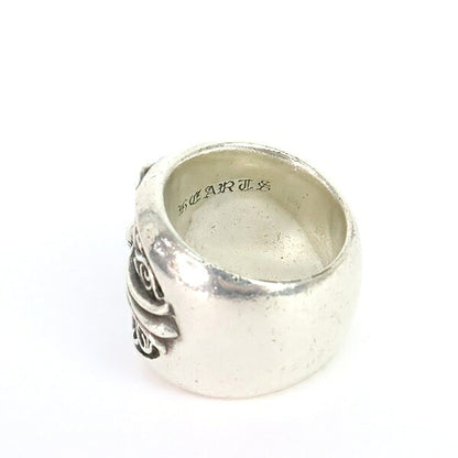 CHROME HEARTS Classic Oval Cross Ring Silver Size JP 20.5