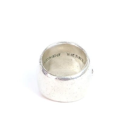 CHROME HEARTS Classic Oval Cross Ring Silver Size JP 20.5