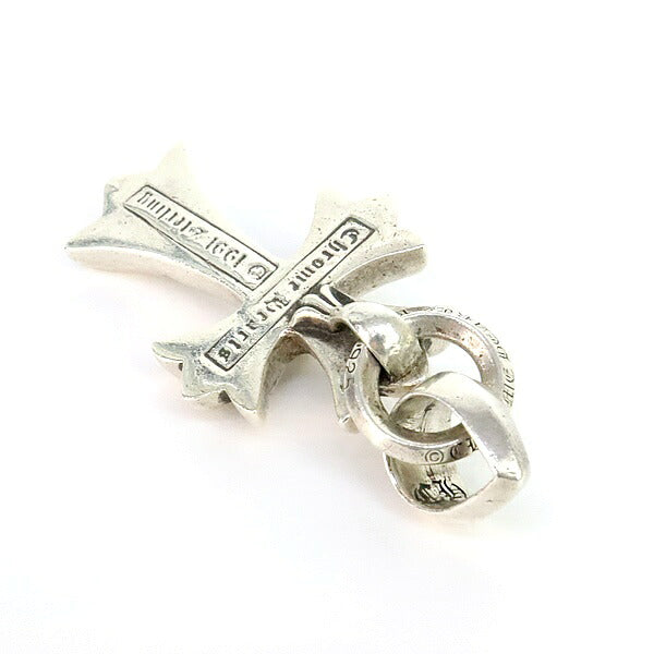 CHROME HEARTS Small CH Cross w/ Bail Pendant Charm Silver