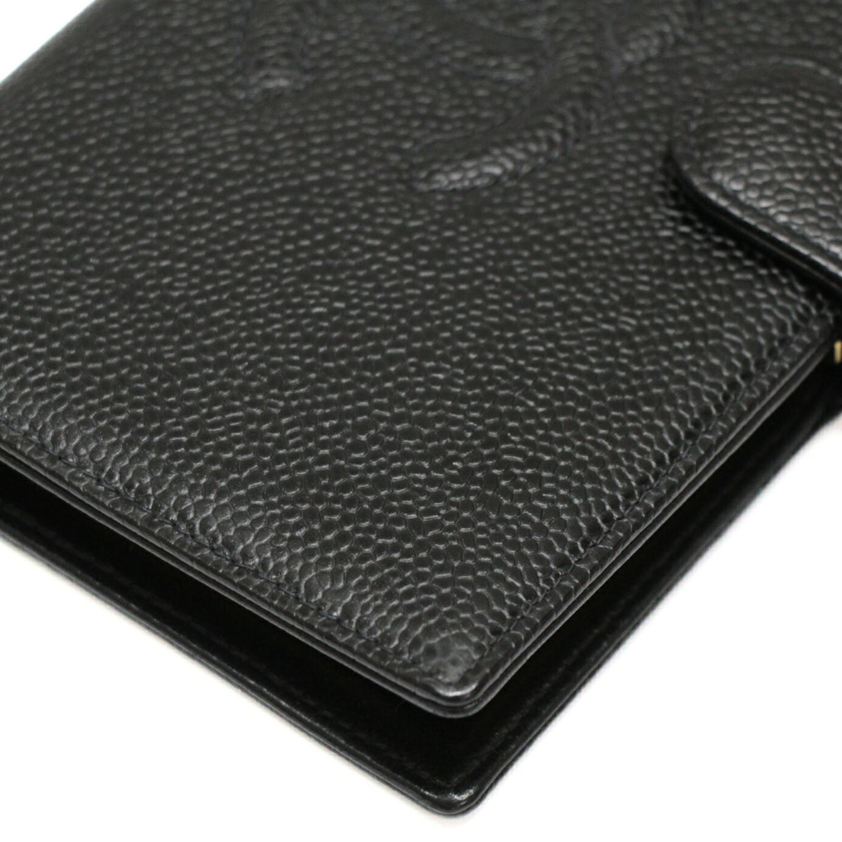 CHANEL Vintage Caviar Coco Wallet Black