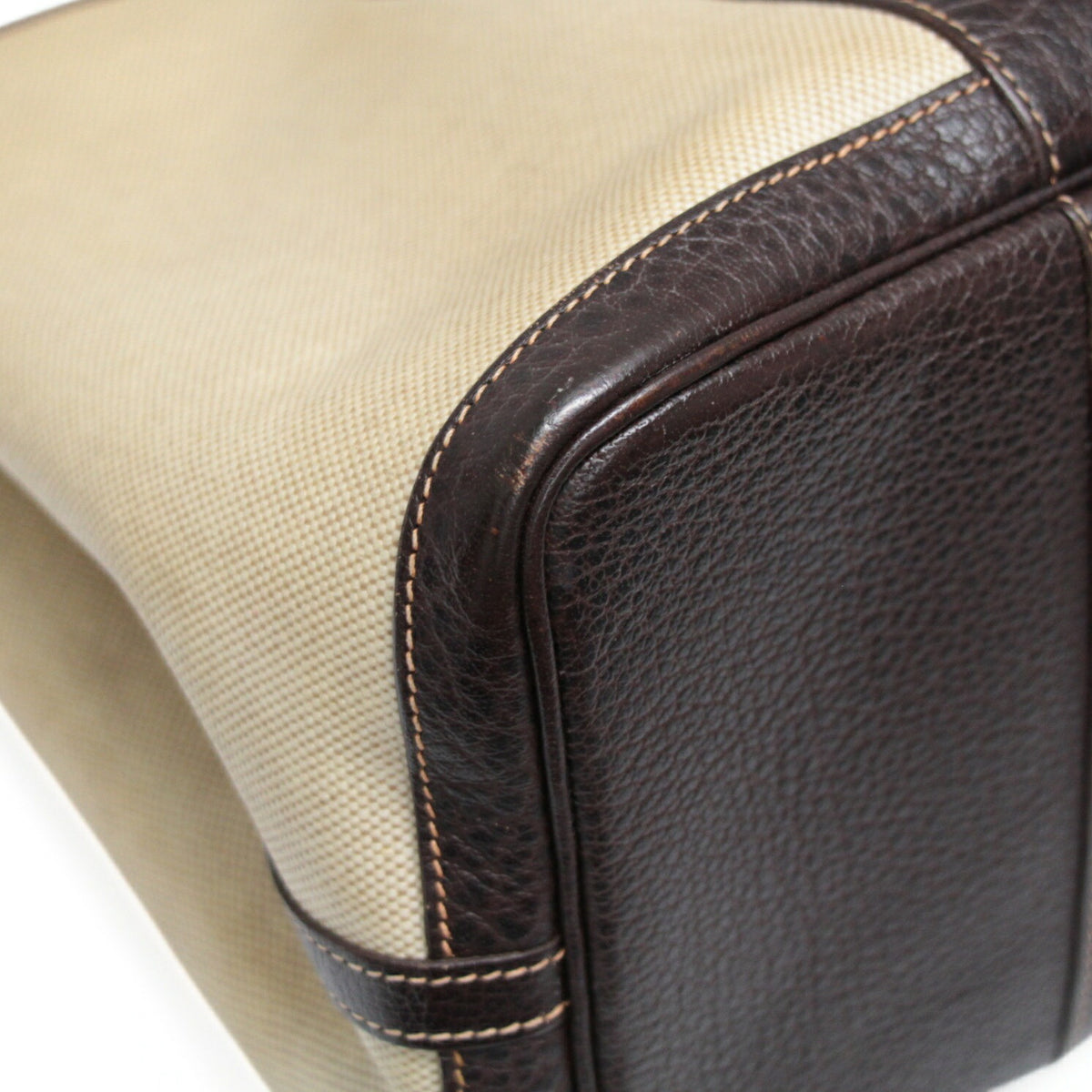 HERMES Garden Party PM Toile H Bag Marron