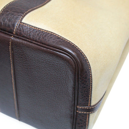 HERMES Garden Party PM Toile H Bag Marron