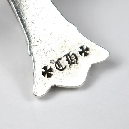 CHROME HEARTS Double CH Cross Small Bail Charm Silver